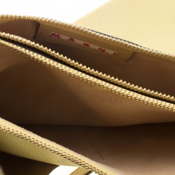 Marni Yellow Green Leather Bandoleer Crossbody Bag
