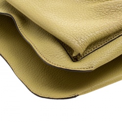 Marni Yellow Green Leather Bandoleer Crossbody Bag