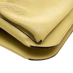 Marni Yellow Green Leather Bandoleer Crossbody Bag