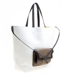 Marni Multicolor Leather Medium Hexagonal Trunk Shopper Tote
