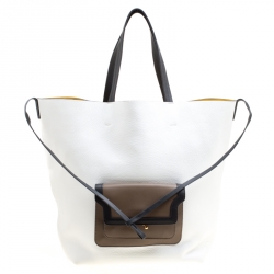 Marni Multicolor Leather Medium Hexagonal Trunk Shopper Tote