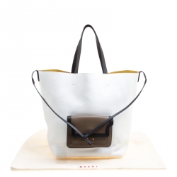 Marni Multicolor Leather Medium Hexagonal Trunk Shopper Tote