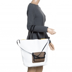 Marni Multicolor Leather Medium Hexagonal Trunk Shopper Tote