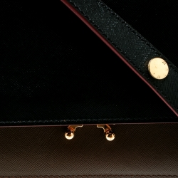 Marni Brown/Black Leather Medium Trunk Shoulder Bag