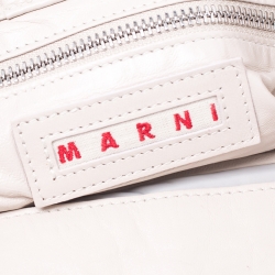 Pre Owned Marni Light Beige Leather Charms Chain Hobo