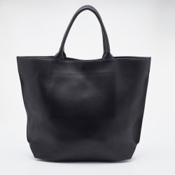 Pre Owned Marni Black Leather Front Pocket Shopper Tote