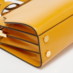 Marni Yellow Leather Reverse Trunk Shoulder Bag