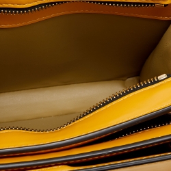 Marni Yellow Leather Reverse Trunk Shoulder Bag