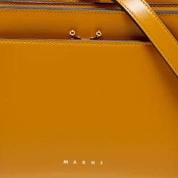 Marni Yellow Leather Reverse Trunk Shoulder Bag