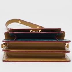 Marni Tricolor Saffiano Leather Trunk Shoulder Bag
