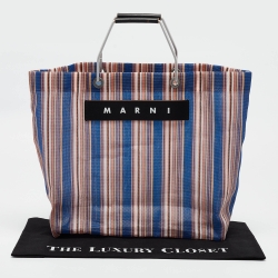 Marni Multicolor Nylon Market Stripe Tote 