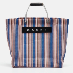 Marni Multicolor Nylon Market Stripe Tote 