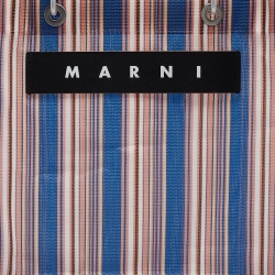 Marni Multicolor Nylon Market Stripe Tote 