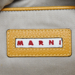 مملوكة مسبقًا Marni Yellow/Tan Leather Zip Hobo 