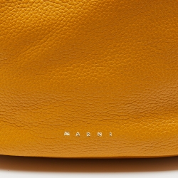مملوكة مسبقًا Marni Yellow/Tan Leather Zip Hobo 