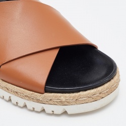Marni Tan Leather Slide Sandals Size 40