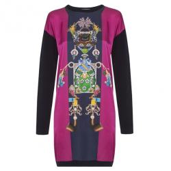 Mary Katrantzou Knipi Purple Sweater Dress M