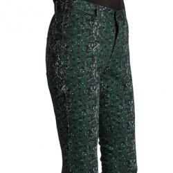 Pre Owned Mary Katrantzou Peacock Green Printed Skinny Jeans M