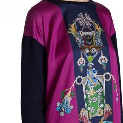 Pre Owned Mary Katrantzou Knipi Purple Sweater Dress S