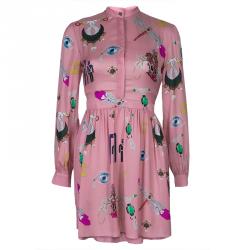 Pre Owned Mary Katrantzou Pink Eve Printed Dress S
