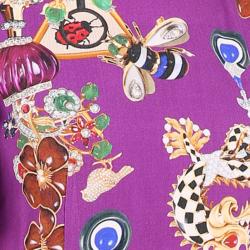 Pre Owned Mary Katrantzou Harlie Purple Printed Wool Dress M