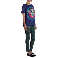 Pre Owned Mary Katrantzou Navy Printed T-Shirt M