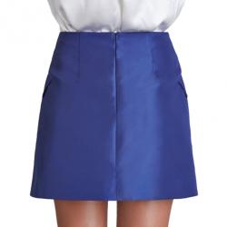 Mary Katrantzou Kalion Red and Navy Printed Skirt S