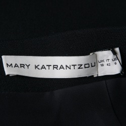 Mary Katrantzou Black Rainbow Striped Pleated Panel Insert Nema Skirt M