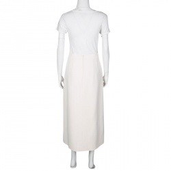 Pre Owned Mary Katrantzou Multicolor Rainbow Striped Plisse Pleat Detail Rugo Midi Skirt M