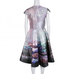 Mary Katrantzou Multicolor Metallic Jacquard Babelonia Dress M
