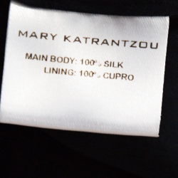 Pre Owned Mary Katrantzou Burgundy Sentinel Clocktopia Print Silk Maxi Dress M