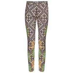 Pre Owned Mary Katrantzou Peacock Turquoise Printed Jeans S