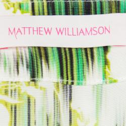 Matthew Williamson SS'12 Multicolor Floral Printed Silk Wrap Maxi Skirt M