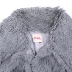 Matthew Williamson Grey Fur & Velvet Sleeveless Vest M
