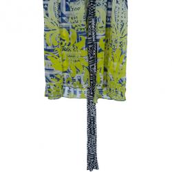 Pre Owned Matthew Williamson Ambroise Printed Silk-georgette Dress L