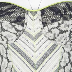 مملوكة مسبقًا Matthew Williamson Patchwork Neon Trim Cropped Corset Top S