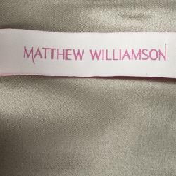 مملوكة مسبقًا Matthew Williamson Patchwork Neon Trim Cropped Corset Top S