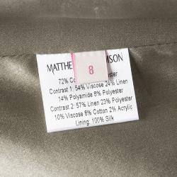 مملوكة مسبقًا Matthew Williamson Patchwork Neon Trim Cropped Corset Top S