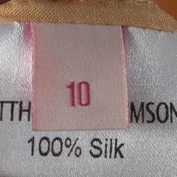 مملوكة مسبقًا فستان ماكسي ماثيو وليامسن حرير ظهر مفتوح برتقالي M