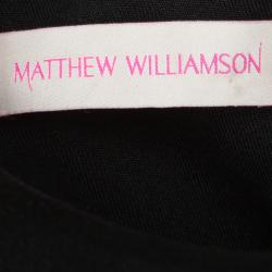 Pre Owned فستان ماثيو وليامسن مطبوع متعدد الألوان بظهر مكشوف بلا أكمام S