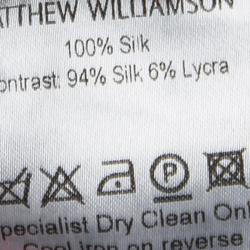 Pre Owned فستان ماثيو وليامسن مطبوع متعدد الألوان بظهر مكشوف بلا أكمام S