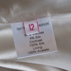 Pre Owned جاكيت ماثيو وليامسن حرير بيج تريكو وخرز بربطة أمامية M