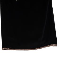 Pre Owned Matthew Williamson Black Floral Embroidered Dress M