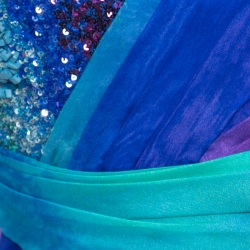 Matthew Williamson Vivid Ocean Print Embellished Silk Gown L