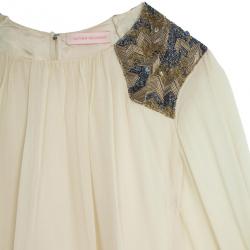 Matthew Williamson Shoulder Embellished Silk Top L