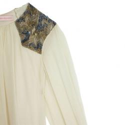 Matthew Williamson Shoulder Embellished Silk Top L