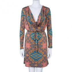 Matthew Williamson Multiprint Belted Shift Dress M