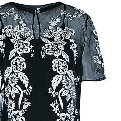 Pre Owned Matthew Williamson Monochrome Embroidered Dress M