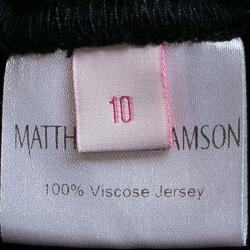 Pre Owned Matthew Williamson Monochrome Embroidered Dress M