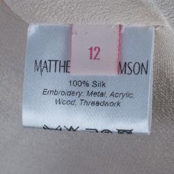 Matthew Williamson Beaded Neck Multi Print Gown M